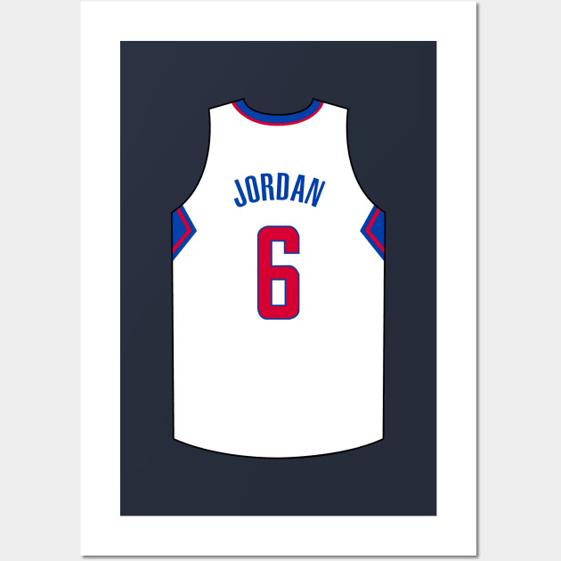 Deandre Jordan Los Angeles Jersey Qiangy Wall Art by qiangdade